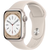 Image for Apple Watch Series 8 Smartwatch GPS, 41mm, Aluminiumgehäuse Polarstern, Sportarmband Polarstern (MNP63FD/A)