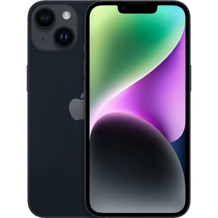 Apple iPhone 14 5G Smartphone 15,494cm (6,1 Zoll) OLED-Display, 128GB interner Speicher, 6GB RAM, iOS 16, Midnight (MPUF3ZD/A) – Bild 1
