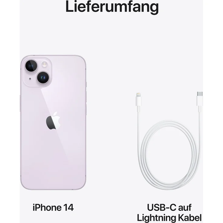 Apple iPhone 14 5G Smartphone 15,494cm (6,1 Zoll) OLED-Display, 512GB interner Speicher, 6GB RAM, iOS 16, Purple (MPX93ZD/A) – Bild 8