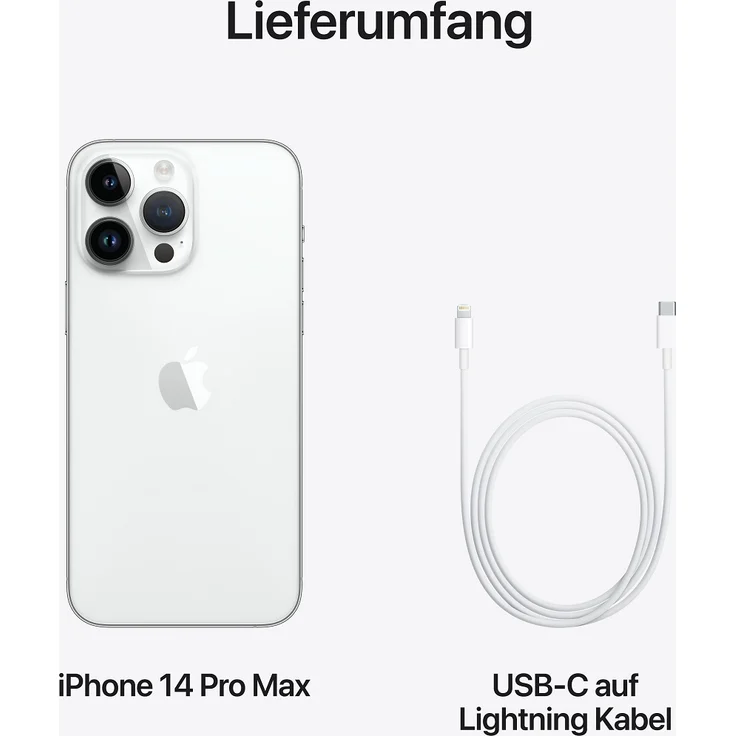Apple iPhone 14 Pro Max 5G Smartphone 17,018cm (6,7 Zoll) OLED-Display, 128GB interner Speicher, 6GB RAM, iOS 16, Silver (MQ9Q3ZD/A) – Bild 8