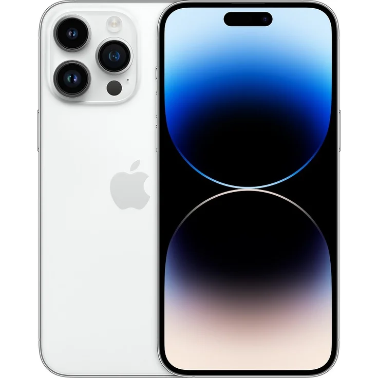 Apple iPhone 14 Pro Max 5G Smartphone 17,018cm (6,7 Zoll) OLED-Display, 128GB interner Speicher, 6GB RAM, iOS 16, Silver (MQ9Q3ZD/A) – Bild 1