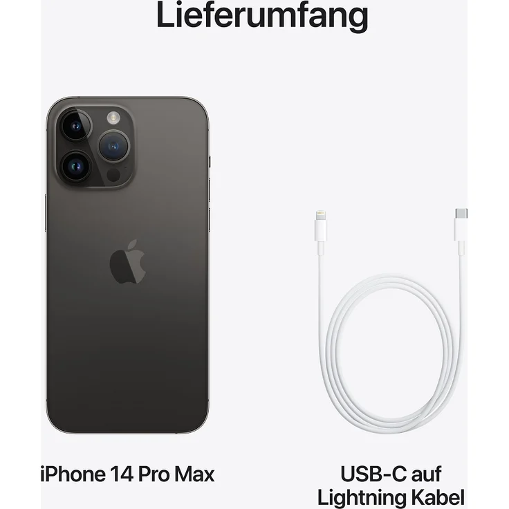 Apple iPhone 14 Pro Max 5G Smartphone 17,018cm (6,7 Zoll) OLED-Display, 512GB interner Speicher, 6GB RAM, iOS 16, Space Black (MQAF3ZD/A) – Bild 8