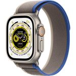 Apple Watch Ultra Smartwatch GPS + Cellular, 49mm, Titangehäuse, Trail Loop Blau/Grau - S/M (MNHL3FD/A)