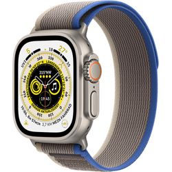 Image for Apple Watch Ultra Smartwatch GPS + Cellular, 49mm, Titangehäuse, Trail Loop Blau/Grau - S/M (MNHL3FD/A)