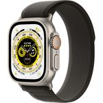 Apple Watch Ultra Smartwatch GPS + Cellular, 49mm, Titangehäuse, Trail Loop Schwarz/Grau - M/L (MQFX3FD/A) - Preisvergleich