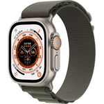 Apple Watch Ultra Smartwatch GPS + Cellular, 49mm, Titangehäuse, Alpine Loop Grün - Medium (MQFN3FD/A)