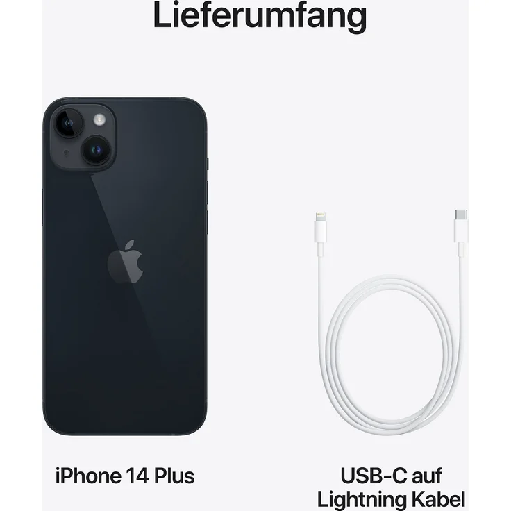 Apple iPhone 14 Plus 5G Smartphone 17,018cm (6,7 Zoll) OLED-Display, 128GB interner Speicher, 6GB RAM, iOS 16, Midnight (MQ4X3ZD/A) – Bild 8