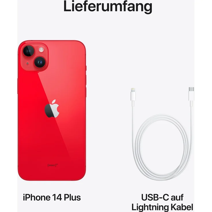 Apple iPhone 14 Plus 5G Smartphone 17,018cm (6,7 Zoll) OLED-Display, 128GB interner Speicher, 6GB RAM, iOS 16, (PRODUCT)RED (MQ513ZD/A) – Bild 8