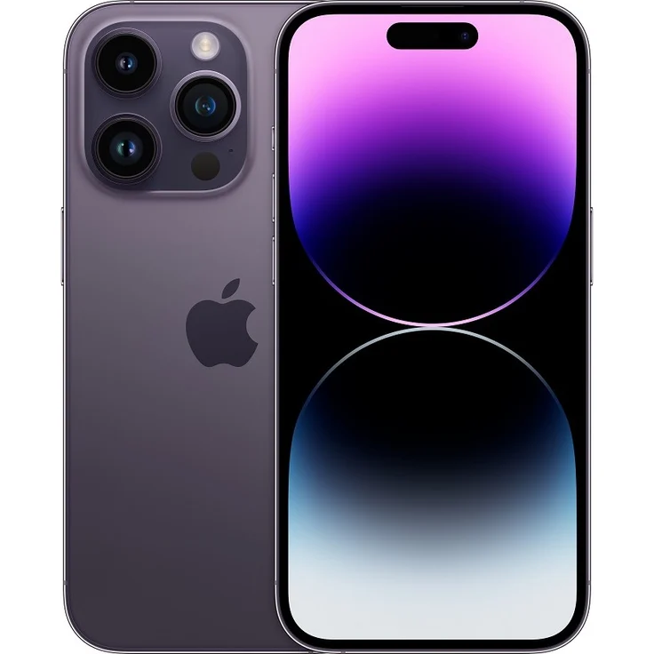 Apple iPhone 14 Pro 5G Smartphone 15,494cm (6,1 Zoll) OLED-Display, 256GB interner Speicher, 6GB RAM, iOS 16, Deep Purple (MQ1F3ZD/A) – Bild 1