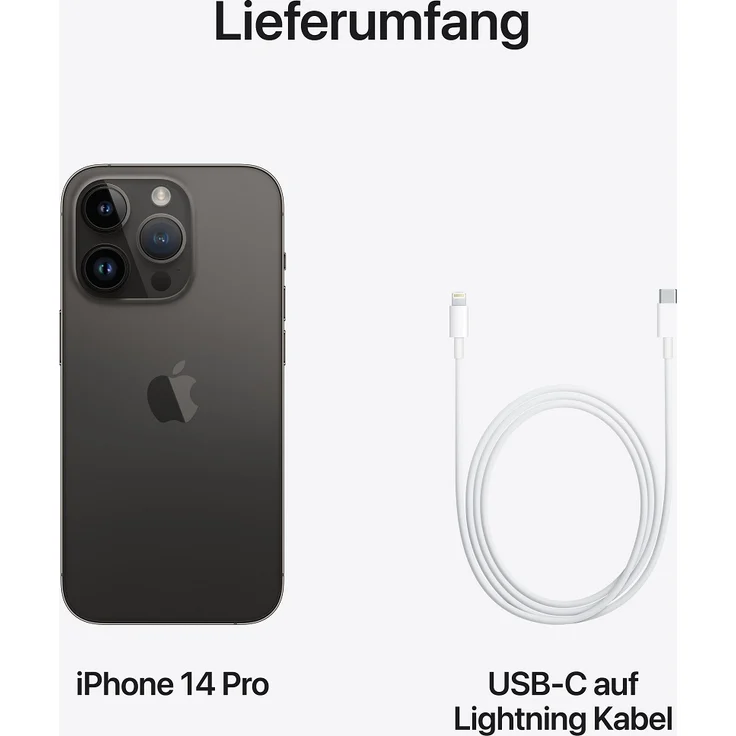 Apple iPhone 14 Pro 5G Smartphone 15,494cm (6,1 Zoll) OLED-Display, 256GB interner Speicher, 6GB RAM, iOS 16, Space Black (MQ0T3ZD/A) – Bild 8