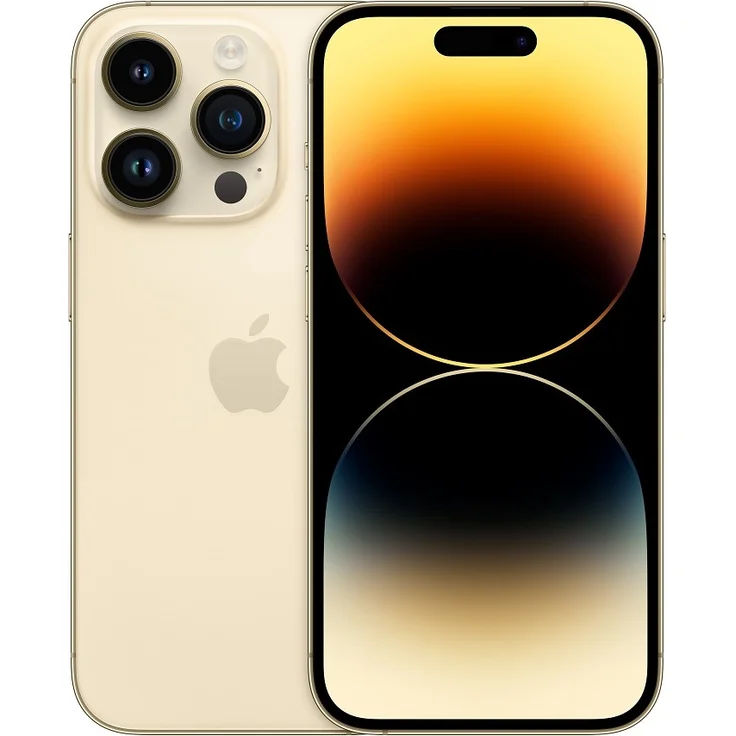 Apple iPhone 14 Pro 5G Smartphone 15,494cm (6,1 Zoll) OLED-Display, 256GB interner Speicher, 6GB RAM, iOS 16, Gold (MQ183ZD/A) – Bild 1