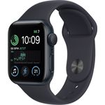 Apple Watch SE 2022 (2. Generation) Smartwatch GPS, 40mm, Aluminiumgehäuse Mitternacht, Sportarmband Mitternacht (MNJT3FD/A)