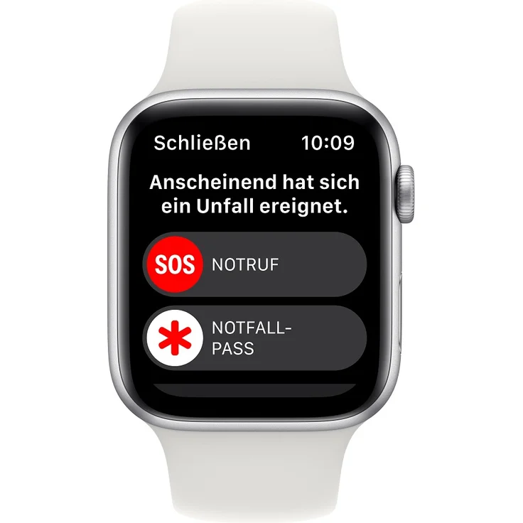 Apple Watch SE 2022 (2. Generation) GPS, 44mm, Aluminiumgehäuse Silber, Sportarmband Weiß – Bild 7