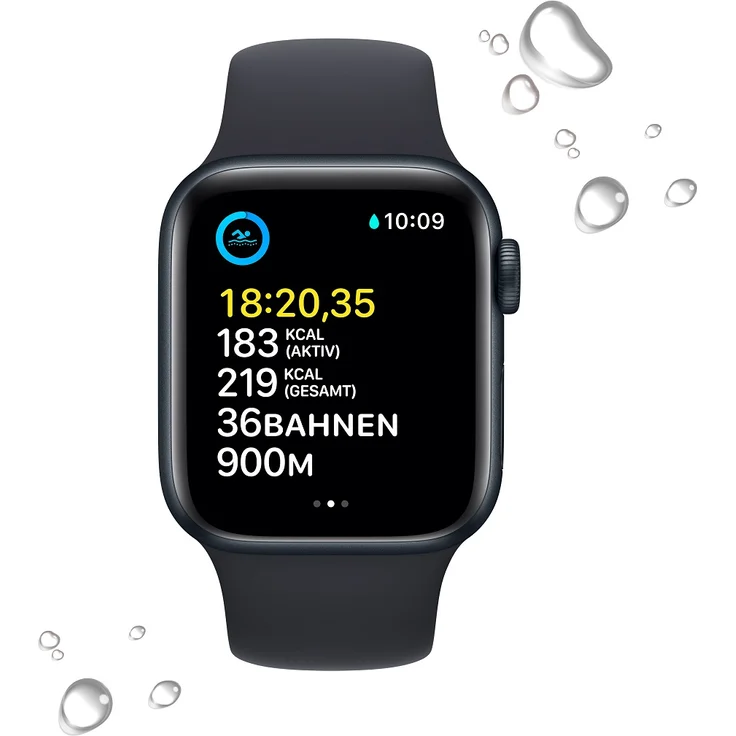 Apple Watch SE GPS + Cellular (2. Generation), 40mm, Aluminiumgehäuse Mitternacht, Sportarmband Mitternacht – Bild 4