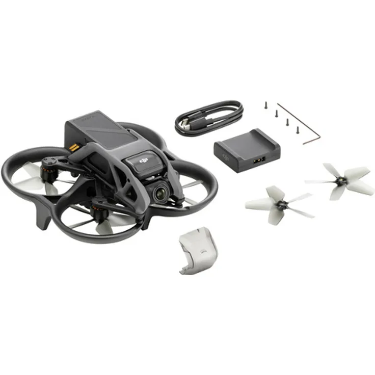 DJI Avata - Quadrocopter (4K/60 fps, 48 MP, CMOS-Sensor, stabilisiert, integrierter Propellerschutz, intuitive Bewegungssteuerung), hellgrau