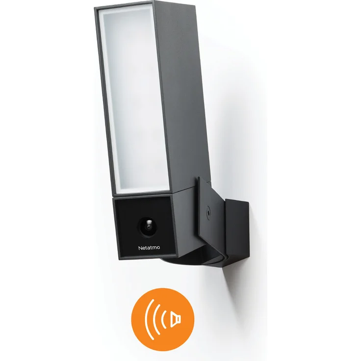 Netatmo Smarte Überwachungskamera für den Außenbereich mit 105 dB Sirene, WLAN, integrierter Beleuchtung, Bewegungserkennung, Nachtsicht, ohne Abonnement, schwarz (NOC-S-DE) – Bild 2