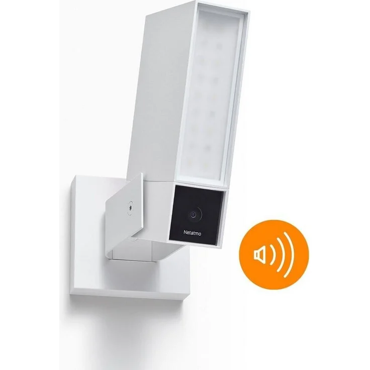 Netatmo Smarte Überwachungskamera für den Außenbereich mit 105 dB Sirene, WLAN, integrierter Beleuchtung, Bewegungserkennung, Nachtsicht, ohne Abonnement, weiß (NOC-S-W-DE) – Bild 2