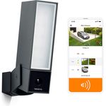 Netatmo Smarte Überwachungskamera für den Außenbereich mit 105 dB Sirene, WLAN, integrierter Beleuchtung, Bewegungserkennung, Nachtsicht, ohne Abonnement, schwarz (NOC-S-DE)