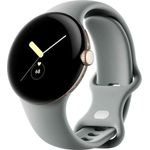 Google Pixel Watch 4G Smartwatch, Unisex, 41mm, Champagne Gold Sportarmband Hazel