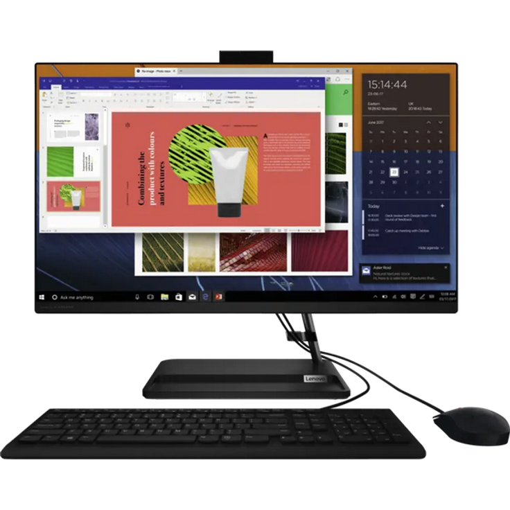 Lenovo IdeaCentre AIO 3 27IAP7 F0GJ - All-in-One PC mit Ständer - Core i7 1260P - 2.1 GHz - RAM 16 GB - Monitor: LED 68.6 cm (27'') 1920 x 1080 (Full HD) - Tastatur: Deutsch - Schwarz
