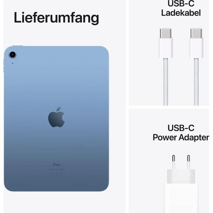 Apple iPad 10,9" (2022) 10. Gen. Quad-HD Auflöung, WiFi-Tablet, Apple A14 Bionic Chip, 64 GB Speicher, iPadOS, Blau (MPQ13FD/A) – Bild 8