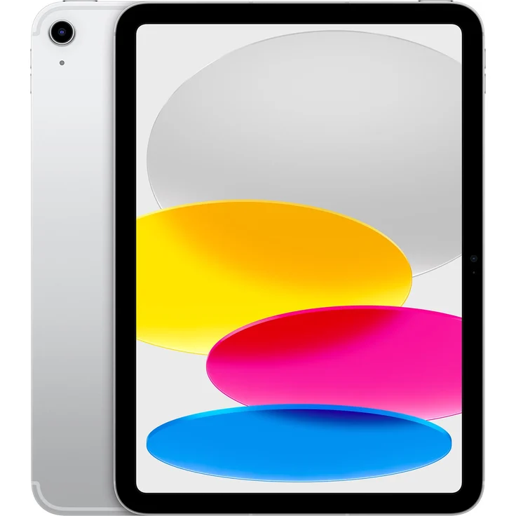 Apple iPad 10,9" (2022) 10. Gen. Quad-HD Auflöung, WiFi + Cellular-Tablet, Apple A14 Bionic Chip, 64 GB Speicher, iPadOS, Silber (MQ6J3FD/A) – Bild 1
