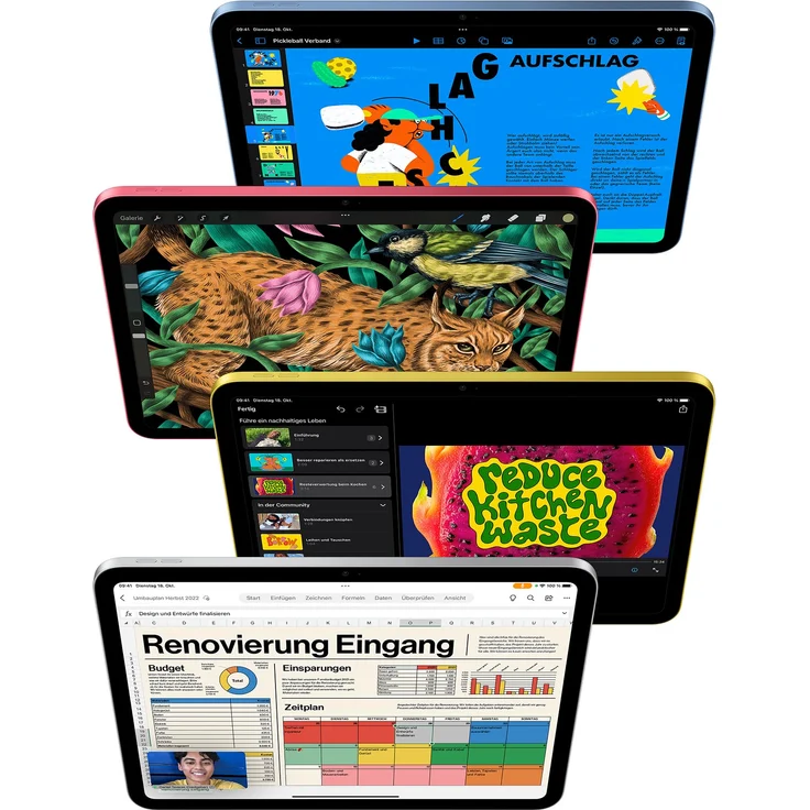 Apple iPad 10,9" (2022) 10. Gen. Quad-HD Auflöung, WiFi-Tablet, Apple A14 Bionic Chip, 64 GB Speicher, iPadOS, Blau (MPQ13FD/A) – Bild 3