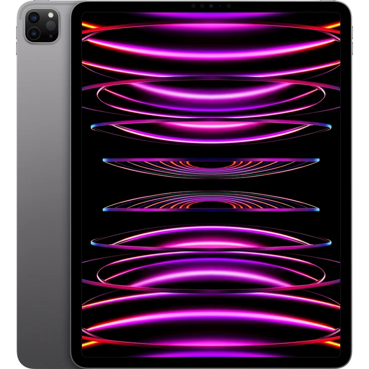 Apple iPad Pro (2022) Quad-HD Auflösung 12,9 Zoll, WiFi + Cellular-Tablet, Apple M2 Chip, 128 GB Speicher, iPadOS, Space Grey (MP1X3FD/A) – Bild 1