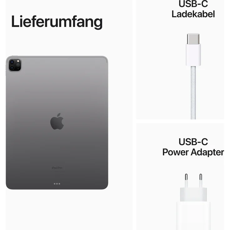 Apple iPad Pro (2022) Quad-HD Auflösung 12,9 Zoll, WiFi + Cellular-Tablet, Apple M2 Chip, 128 GB Speicher, iPadOS, Space Grey (MP1X3FD/A) – Bild 10