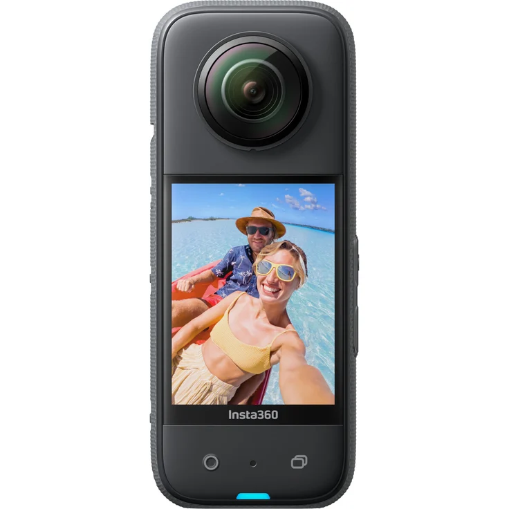 Insta360 X3 Action-Cam (72 MP, 5,7K Video, LCD-Display) mit 360° Aufnahmefunktion, schwarz – Bild 1