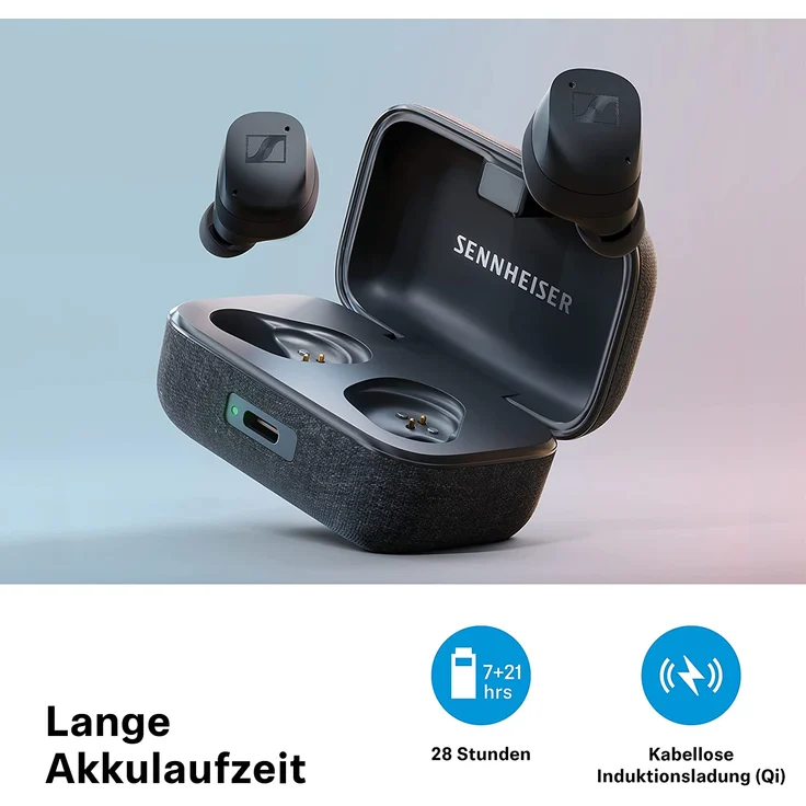 Sennheiser Momentum True Wireless 3 In-Ear-Kopfhörer mit Bluetooth, Mikrofon und Bedienleiste, schwarz – Bild 5