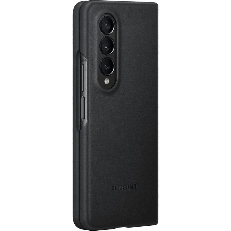 Samsung Leather Cover EF-VF936, geeignet für Samsung Galaxy Z Fold 4, Smartphone Cover Handy-Hülle, echtes Leder, Schutz Case, stoßfest, Premium, schwarz (EF-VF936LBEGWW) – Bild 4
