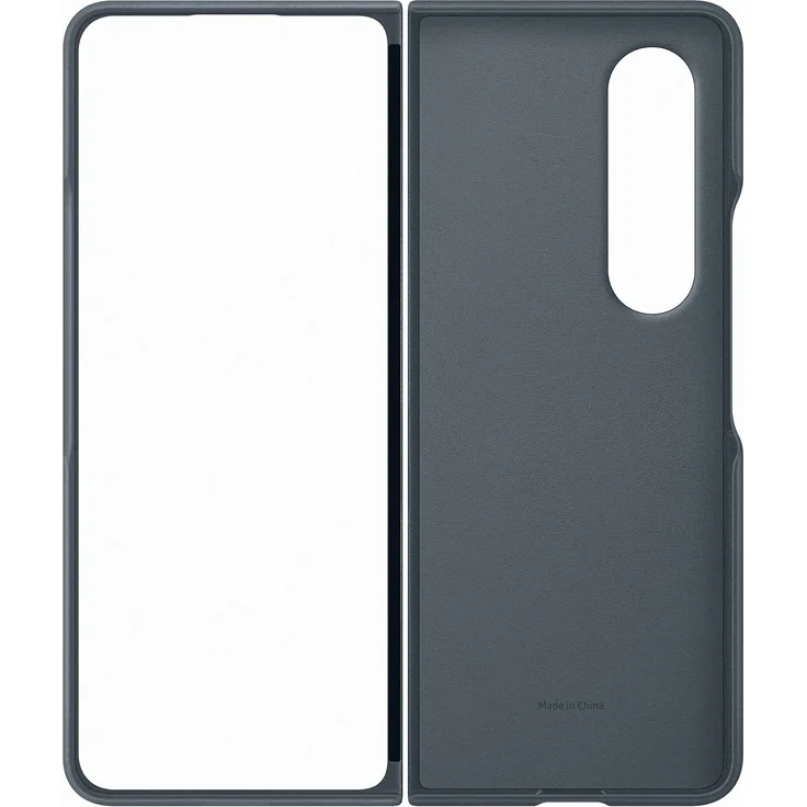 Samsung Leather Cover EF-VF936, geeignet für Samsung Galaxy Z Fold 4, Smartphone Cover Handy-Hülle, echtes Leder, Schutz Case, stoßfest, Premium, grau, grün (EF-VF936LJEGWW) – Bild 6