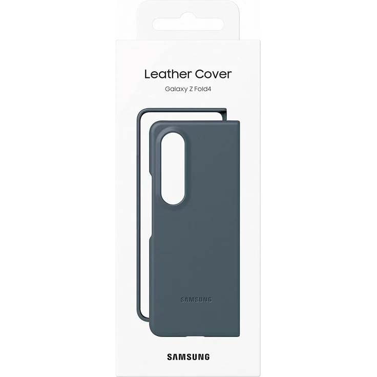 Samsung Leather Cover EF-VF936, geeignet für Samsung Galaxy Z Fold 4, Smartphone Cover Handy-Hülle, echtes Leder, Schutz Case, stoßfest, Premium, grau, grün (EF-VF936LJEGWW) – Bild 7