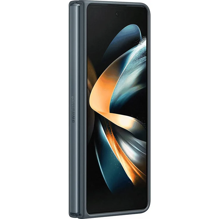 Samsung Leather Cover EF-VF936, geeignet für Samsung Galaxy Z Fold 4, Smartphone Cover Handy-Hülle, echtes Leder, Schutz Case, stoßfest, Premium, grau, grün (EF-VF936LJEGWW) – Bild 4
