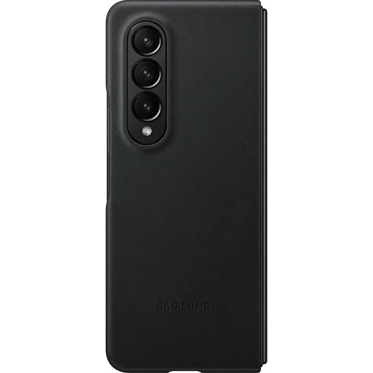 Samsung Leather Cover EF-VF936, geeignet für Samsung Galaxy Z Fold 4, Smartphone Cover Handy-Hülle, echtes Leder, Schutz Case, stoßfest, Premium, schwarz (EF-VF936LBEGWW) – Bild 5