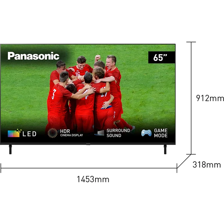 Panasonic TX-65LXW834 164 cm (65 Zoll) LED Smart TV (Ultra HD, HDR, HDR10, HDR10+, HD10+ Adaptive, HLG, Edge LED) HD-Triple-Tuner (Sat, Antenne, Kabel) Modelljahr 2022 Energieklasse G (DE-Modell) – Bild 2