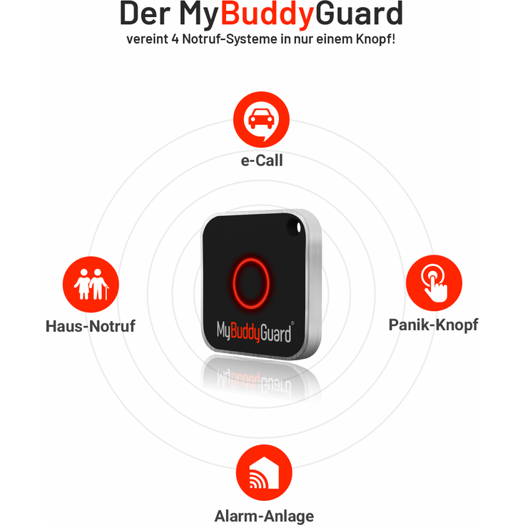 MyBuddyGuard 1.0 Single Button - Dein weltweiter Schutzengel, schwarz (CH01) – Bild 2