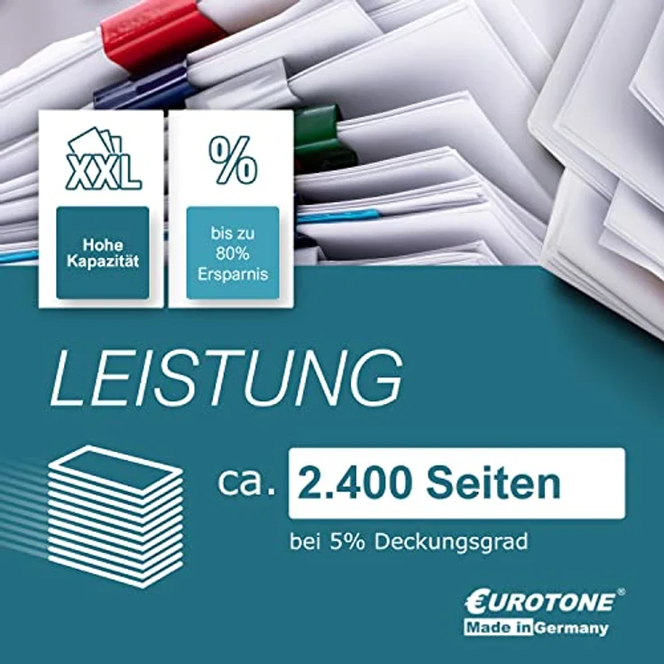 Eurotone 2X kompatibler Toner für HP LaserJet Pro 200 Color M 251 276, Schwarz, 2x 2.400 Seiten, CF210X/131X – Bild 2