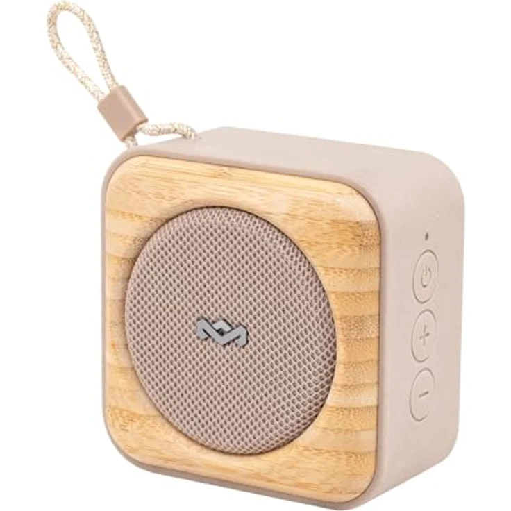 Marley Roots Bluetooth Lautsprecher - Kleine tragbare Lautsprecher Bluetooth Box für Reisen & Outdoor, IP67 wasserdicht, 10 Stunden Spielzeit, Creme – Bild 1
