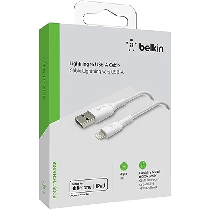Belkin Lightning Lade/Sync Kabel PVC, 3 m, weiß – Bild 8