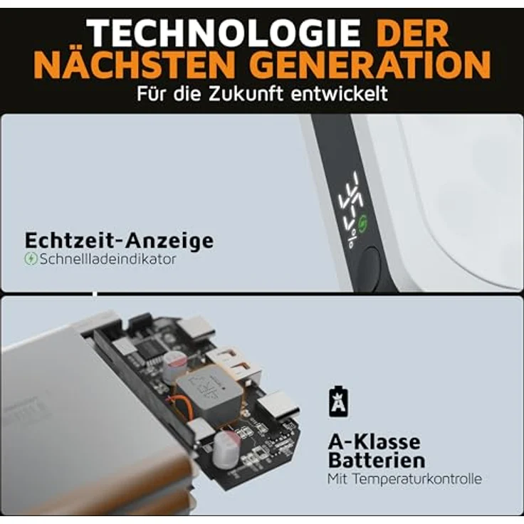 Xtorm Fuel Series 5 Powerbank, 10000 mAh, 20 W, 37 Wh, Weiss, aus recyceltem Kunststoff, für schnelles Laden von Smartphone und Tablet – Bild 5