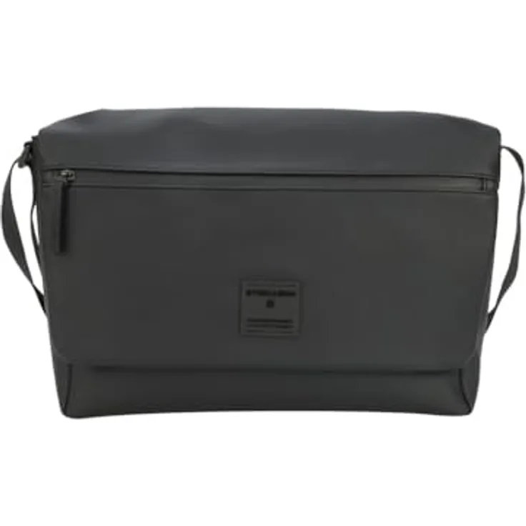 Strellson Westferry Dorian, Umhängetasche aus strukturiertem Kunstleder, Schwarz, mit Laptopfach 43 x 12 x 29 cm