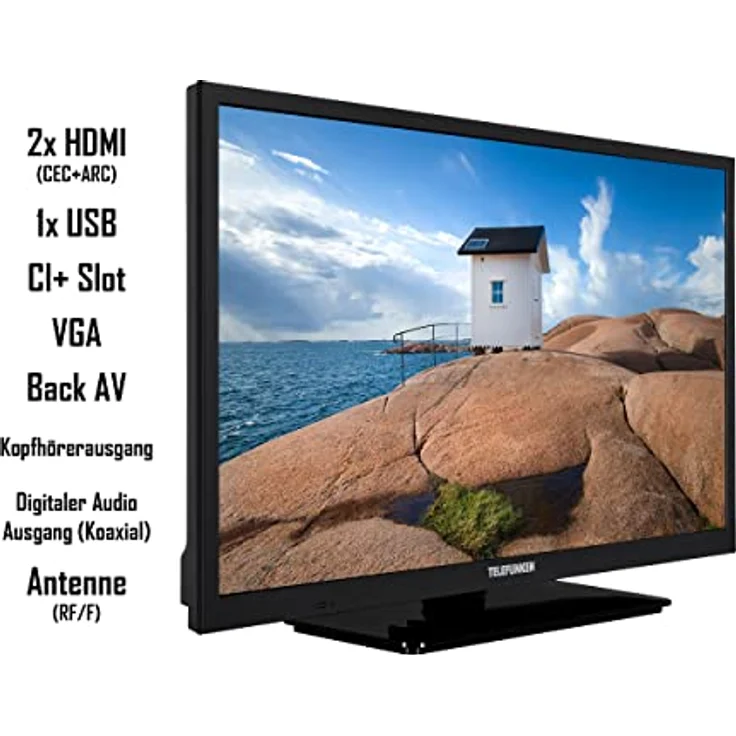 Telefunken XH-24SN550MV 61 cm (24 Zoll) LED Smart TV (FUll HD, HDR10+, HLG) HD-Triple-Tuner (Satellit, Antenne, Kabel) Energieklasse E (DE-Modell) – Bild 3