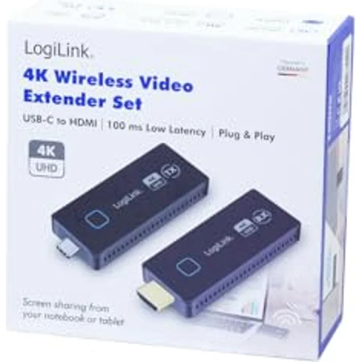 LogiLink HDW0104 HDMI-Übertragungs-Set, USB-C zu HDMI, drahtlos, 30m Reichweite, 4K@60Hz, für verlustfreie A/V-Übertragung – Bild 4