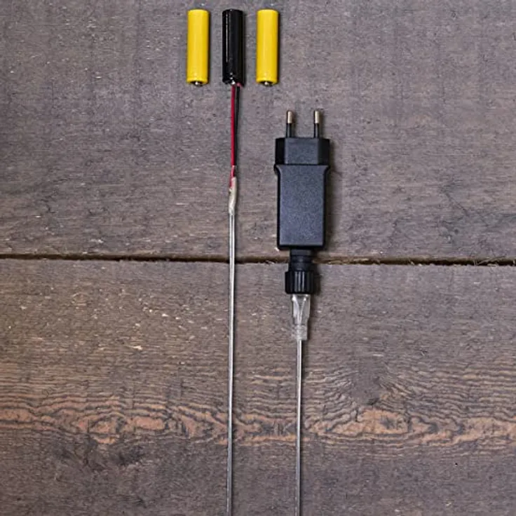 Coen Bakker Batterie Netzteil Adapter für 3 AAA Batterien, 4,5V Wandler mit 4m Kabel, Innenbereich, inklusive Dummy-Batterien