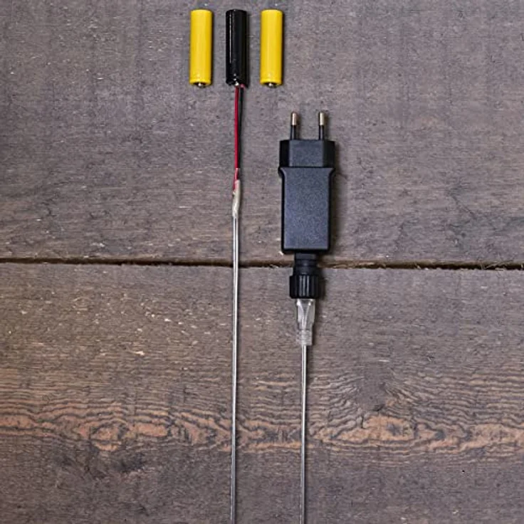 Coen Bakker Batterie Netzteil Adapter für 3 AAA Batterien, 4,5V Wandler mit 4m Kabel, Innenbereich, inklusive Dummy-Batterien – Bild 1