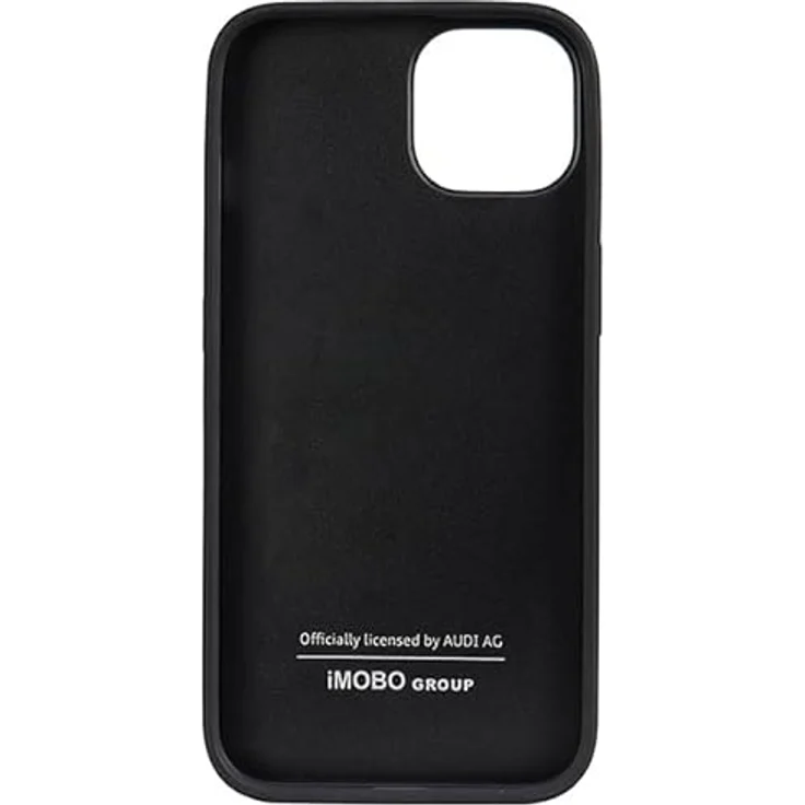 Audi Genuine Leather iPhone 14 6.1" Hardcase, Schwarz, TPU/Naturleder, schlankes Design, geprägtes Rhombenmotiv, Zugang zu allen Tasten und Ports – Bild 5