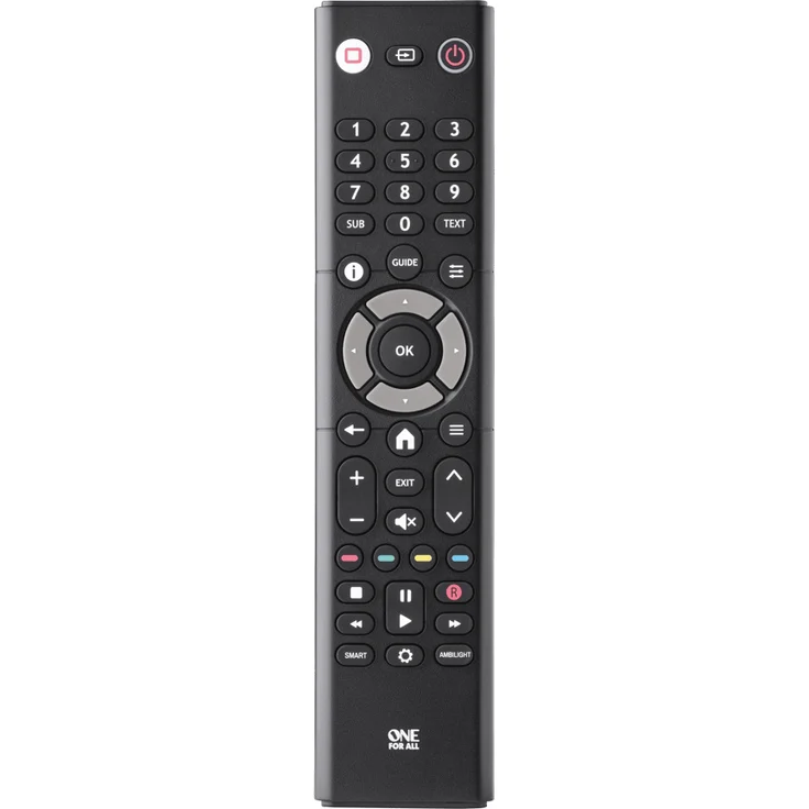 One For All URC1313 Ersatzfernbedienung Philips TV (URC1313), IR Wireless, Drucktasten, Schwarz, Grau