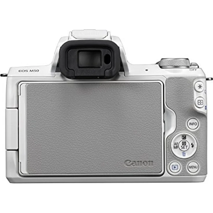 Canon EOS M50 spiegellose Systemkamera (24,1 MP, dreh- und schwenkbares 7,5 cm (3 Zoll) Touchscreen LCD-Display, APS-C CMOS-Sensor, Digic 8, 4K Video, OLED EVF, WLAN, Bluetooth) Gehäuse, weiß – Bild 4